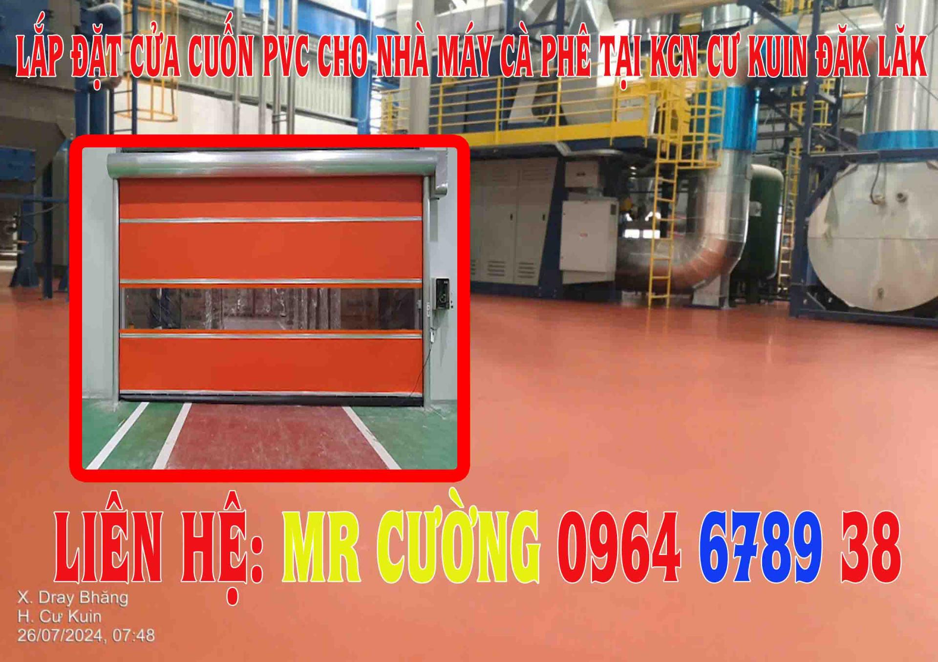 Lắp đặt cửa cuốn pvc cho NM cà phê Cư kuin daklak